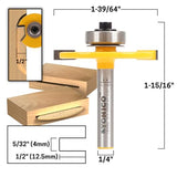 Yonico Biscuit Cutter Joint Slot Router Bit 1/4-Inch Shank 14084q Yonico