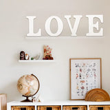 AOCEAN 10 Inch White Big Wood Letters, Unfinished Wooden Letters for Wall Decor Decorative Standing Letters Slices Sign Board Decoration for Craft AOCEAN