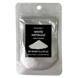 White Metallic Powder (PolyColor) - Mica Powder for Epoxy Resin Kits, Casting Resin, Tumblers, Jewelry, Dyes, and Arts and Crafts! Color Pigment Stone Coat Countertops