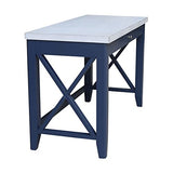IC International Concepts Hampton Desk, Standard, Blue/Chalk IC International Concepts