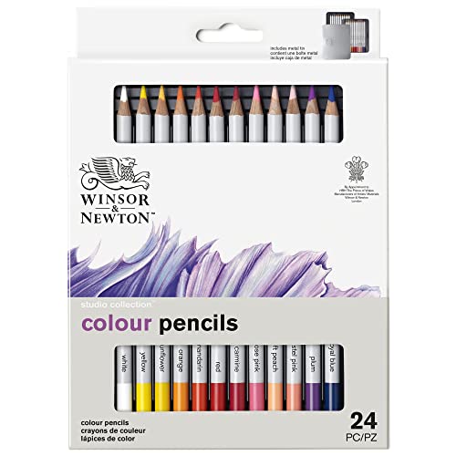 Winsor & Newton Studio Collection Artist Pencils, Color Pencils, Set of 24 - WoodArtSupply