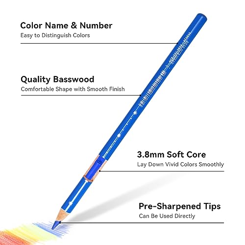 Arrtx Coloured Pencils Set, 72 Colouring Pencils Perfect for Adult and  Artists Sketching, Shading and Doodling, Soft Core, Color Pencils for Adult  coloring book… : : Stationery & Office Supplies