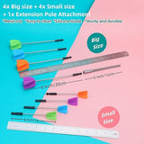 4/Large+4/Small Sizes Silicone Resin Mixer Paddles,Reusable Reusable Paint and Resin Mixer Paddle to Mix Epoxy Resin, Paint, Ceramic Glaze and Reduce LFSUM