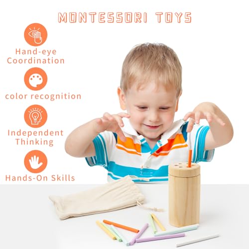 Busy edition Montessori Toys for Babies 6 Months to 3 Year Old,Baby Sensory Fine Motor Skills Toys for Toddlers 1 2 3 Year Old, Wooden Toddler