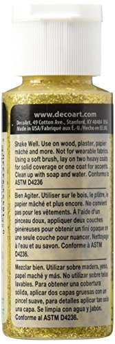 DecoArt Craft Twinkle Paint, 2-Ounce, Gold - WoodArtSupply