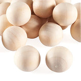 Craftdady 50Pcs 19-20mm Natural Round Wooden Balls 3/4 Inch Unfinished Hardwood Craft Balls Decorative Wood Spheres No Hole for Craft DIY Projects Craftdady