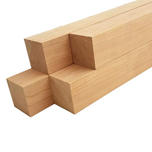 Cherry Square Turning Blanks 3" x 3" (2pc) (3" x 3" x 12") - WoodArtSupply