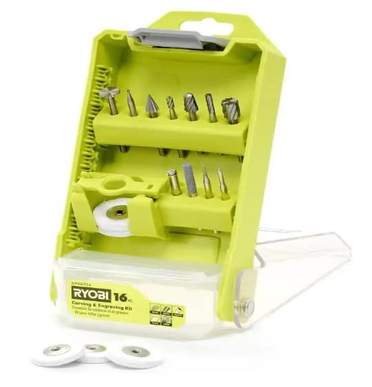 Ryobi 16 Piece Carving & Engraving Kit - WoodArtSupply