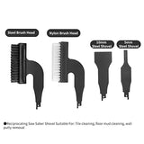4 pcs Rust Removing Brush Shovel Set Nylon Wire Abrasive Brushes Reciprocating Blade Sabre Saw Cleaning Tool for Tile Cleaning, Floor Mud Cleaning, Walfront