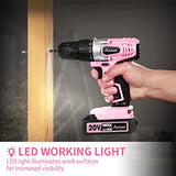 AVID POWER 20V MAX Lithium lon Cordless Drill Set, Power Drill Kit with Battery and Charger, 3/8-Inch Keyless Chuck, Variable Speed, 16 Position and AVID POWER