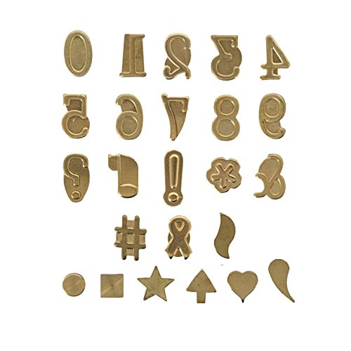 Walnut Hollow HotStamps Numbers & Symbols Set for Branding and Personalization of Wood, Leather, and Other Surfaces - WoodArtSupply