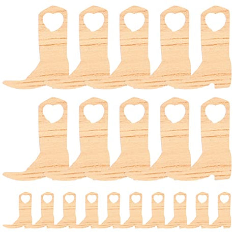 MILISTEN Unfinished Wood Shape Tiny Hat Tiny Hat Horse Crafts 50pcs Unfinished Wood Cutouts Mini Wooden Boots Embellishments for Wedding Party Milisten