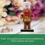CIMAXIC 1Pc Christmas Nutcracker Wooden Gingerbread Chef Nutcracker Wooden Nutcracker Ornament Wooden Christmas Decoration Wooden Puppet Ornament CIMAXIC