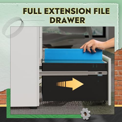 DEVAISE 3-Drawer Slim Vertical File Cabinet, Fully Assembled Except Casters, Legal/Letter Size, White DEVAISE