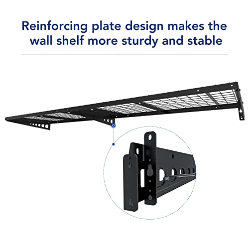 FLEXIMOUNTS 2-Pack 2x4ft Bike Storage Rack Garage Wall Shelves, 24-inch-by-48-inch, Black - WoodArtSupply