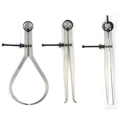 Big Horn 19053C 3 Pieces 8-Inch Spring Caliper / Divider Set - WoodArtSupply