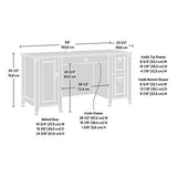 Sauder Carson Forge Computer Desk, Coffee Oak finish Sauder