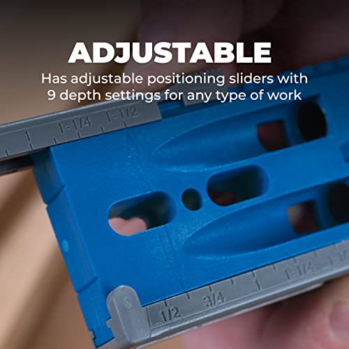 Kreg R3 Jr. Pocket-Hole Jig System - Portable Kreg Pocket-Hole Jig - Easy Clamping & Adjusting - Includes Positioning Sliders - For Materials 1/2" to - WoodArtSupply