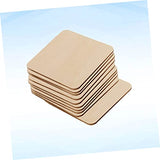 VOSAREA 20pcs Unfinished Wood Crafts Wooden Cutouts for Crafts Flat Ornaments DIY Cutouts Crafts Wooden Tree Craft Natural Wood Slices Wooden Slice VOSAREA