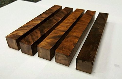 Burled Highly Figured Walnut Pen Blanks - 3/4" x 3/4" x 6" (5 Pcs) Barrington Hardwoods