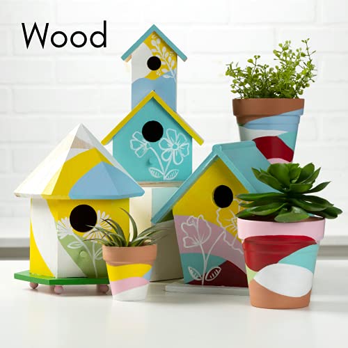 FolkArt Color, 10 Bottle Multi-Surface Acrylic Paint Set, 2oz, Basics FolkArt