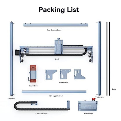 ATOMSTACK MAKER A5 V2 Laser Engraver, 5W Laser Engraving Machine, 400x400mm Engraving Area Laser Cutting & Engraving Machine, Laser Engraver Support - WoodArtSupply