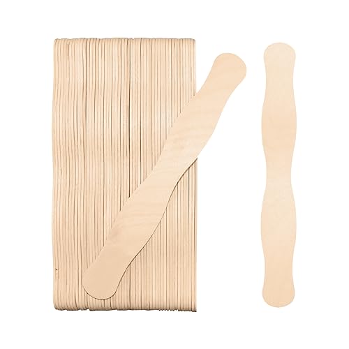 KTOJOY 55 Pcs Wooden Fan Handles 8 inch, Jumbo Craft Sticks for Wedding Programs, or Paint Mixing Crafts Home Art Projects, Classroom Art Supplies KTOJOY