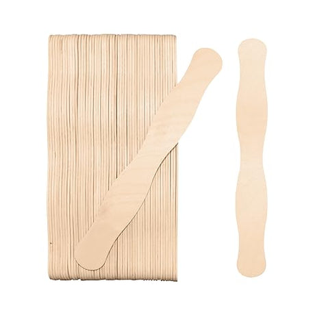 KTOJOY 55 Pcs Wooden Fan Handles 8 inch, Jumbo Craft Sticks for Wedding Programs, or Paint Mixing Crafts Home Art Projects, Classroom Art Supplies KTOJOY