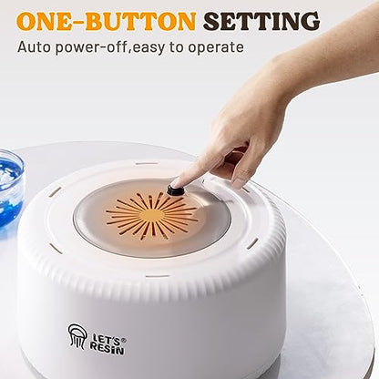 LET'S RESIN Curing Machine for Resin, 3 Hours Auto Curing Resin Dryer One-Button Setting with Large Tray, No Deformation Quick Curing Resin Supplies - WoodArtSupply