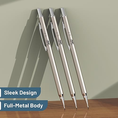 Mr. Pen- Metal Mechanical Pencil Set, 0.7mm, 3 Pack, 0.7 mechanical pencils, mechanical pencil .7, Sketching Pencils, Drafting Pencil, Mechanical Mr. Pen