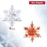 HUAKENER Christmas Resin Molds Silicone - 4 Pcs Big Snowflake Resin Mold, Christmas Ornament Resin Molds for Xmas Winter Decoration HUAKENER