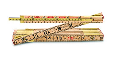 Crescent Lufkin Red End Folding Wood Rule, 6-Inch - TX46N