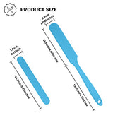 LAM Silicone Stir Sticks Kit, 2 PCS Silicone Resin Popsicle Sticks & 2 PCS Silicone Spatula Scraper for Mixing Resin, Wax, Paint, Epoxy, DIY Crafts, LAM