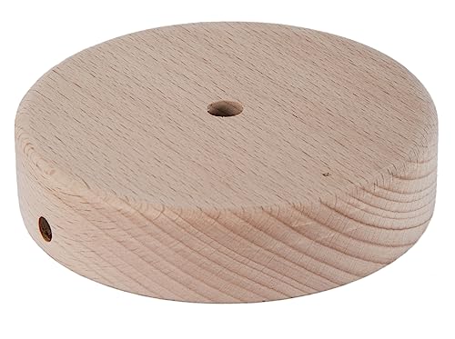 B&P Lamp® 8 Inch Diameter Disc Shaped Wooden Lamp Base, Unfinished B&P Lamp