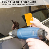 4 Pack Body Filler Spreaders, 3, 4, 5, 6 Inch Reusable Automotive Body Fillers Hard Plastic Auto Spreaders for Applying Fillers, Putties, Glazes, AYWFEY