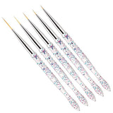 Gembityful Nail Dotting Tools 10 Pcs Kit 5 pcs Double-end Nail Dotting tools and 5 Pcs Nail Liner Brushes GEMBITYFUL
