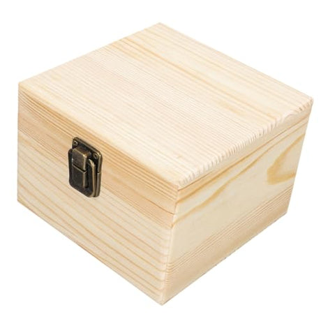 Tofficu Box Unfinished Treasure Chest Jewelry Organizer Tray Jewelry Organizer Clear Wood Trinket Containers Unfinished Unpainted Chest Vintage Tofficu