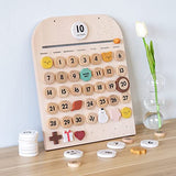 Wooden Calendar,Montessori Calendar for Kids to Learn Seasons, Toddler Preschool Calendar,Preschool Calendar for Kids Learning at Home and Classroom N.thr