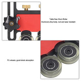 Double Wheel Stock Roller, Adjustable Thin Table Saw Jig Universal Featherboards Table Saw Feeding Guide Roller for Table Saw Feeding Guide, Aluminum Pyhodi