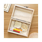 8 Pack 6 X 4 X 2 Inch Unfinished Wooden Box For Crafts Small Keepsake Box Treasure Chest Wood Jewelry Box Cregugua