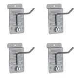 StoreWALL 2.5" Heavy Duty Slatwall Single Hook (Pack of 4) StoreWALL