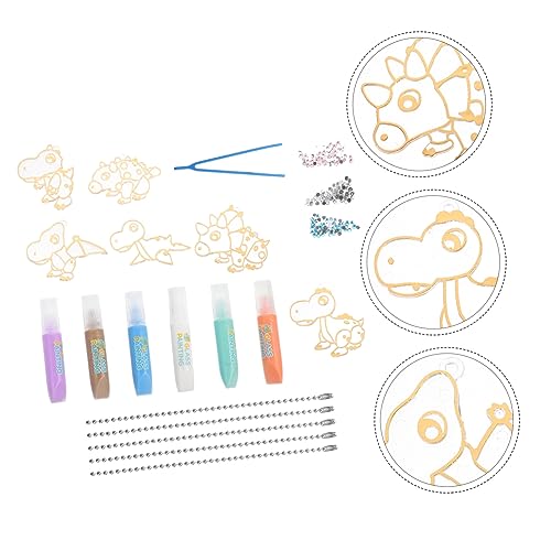 VILLCASE 1 Set No-Bake Glue Painting Kids DIY Crafts Materials Diamond Art Accessories and Tools DIY Pendant Kits Unfinished Crafts for Kids Kid Toys VILLCASE