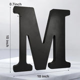 AOCEAN 10 inch Black Wood Letters Unfinished Wood Letters for Halloween Decorative Standing Letters Slices Sign Board Decoration for Craft Home Party AOCEAN