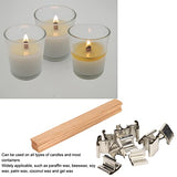 Smokeless Wooden Candle Wicks, Wood Candle Wicks Simple Operation for DIY Candle Making Janzoom