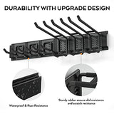 INCLY Garage Tool Organizer Wall Mount, 48 Inch Garden Yard Tools Wall Storage, Adjustable Heavy Duty Steel Garage Organization System with 3 Racks & INCLY