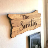 Personalized Wood Sign | Cabin Decor | Campsite Decor | Man Cave Sign | Rustic Wood Log Sign | Family Name Sign | Anniversary Gift | Custom | WoodArtSupply