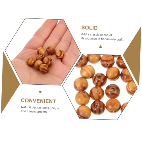 Operitacx 100pcs Coffee Colored Beads Wood Jewelry Charms Wood Bead Charms Wood Pendant Charms Bracelet Craft Beads Kids Charm Bracelet Bead Jewelry Operitacx