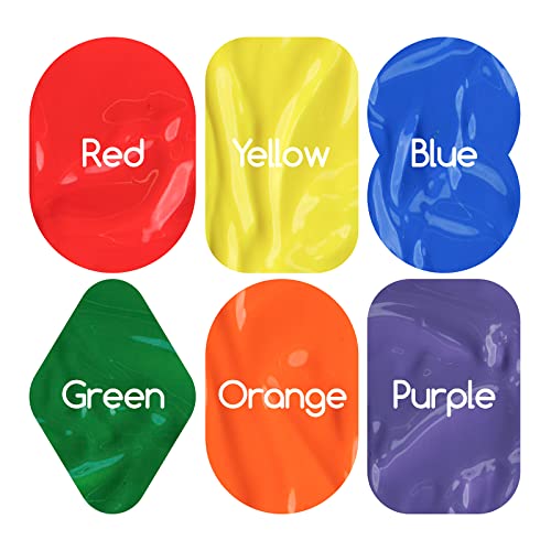 MEEDEN Finger Paints for Kids, Washable Kids Finger Paint Non Toxic Finger Painting Set for Toddlers 3+ Age Art Painting Supplies Gift for Baby Hand MEEDEN