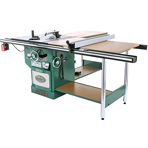 Grizzly Industrial G0651-10" 3 HP 220V Heavy Duty Cabinet Table Saw - WoodArtSupply