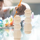 Ciieeo 10pcs Log Villain Montessori Peg Dolls Unpainted Peg Doll DIY Peg People Doll Toy Unfinished Peg Dolls Figurines for Kids DIY Wood Figures Ciieeo